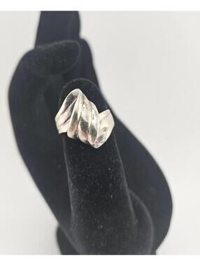 Vintage Sterling Silver Adjustable Wrap Design Ring, Size 5.5